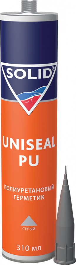SOLID UNISEAL PU (310 мл) - шовный полиуретановый герметик, цвет: серый