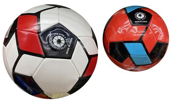 Футбольный мяч 270 грамм, PVC, 2 слоя, 4-6 цв. в ассортименте, диаметр 22 см, 22*20 см