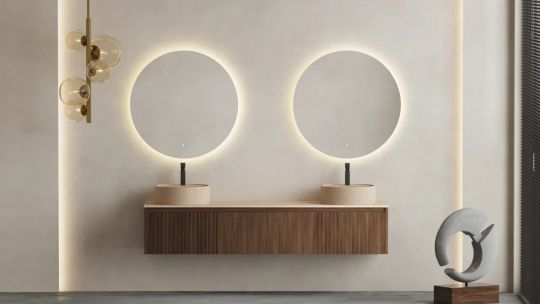 Круглое зеркало для ванной комнаты Salini OMBRA с LED подсветкой 27M0360BH схема 6