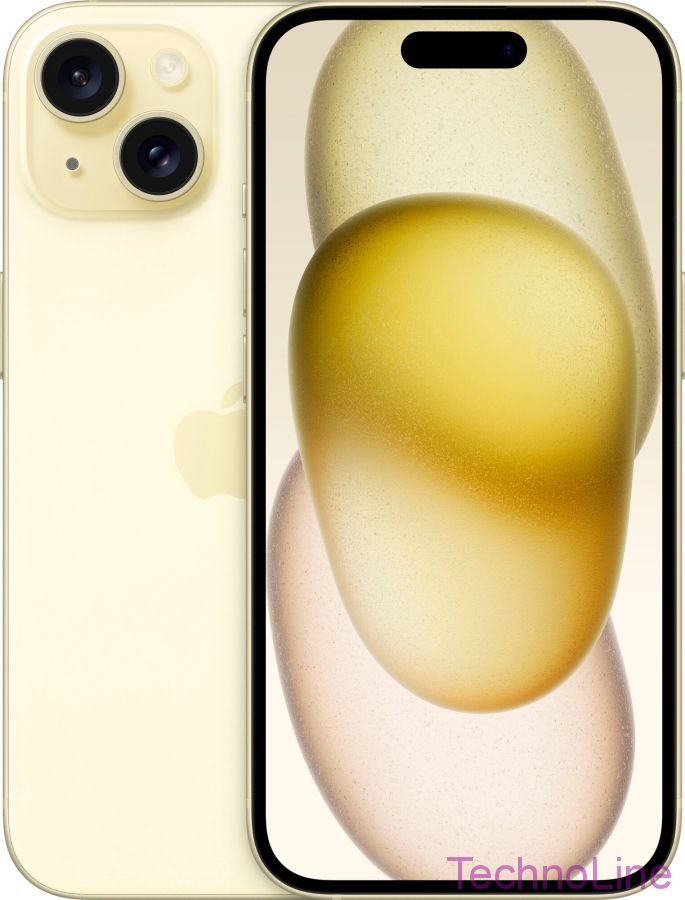 Apple iPhone 15 128 ГБ, Dual: nano SIM + eSIM, желтый EU