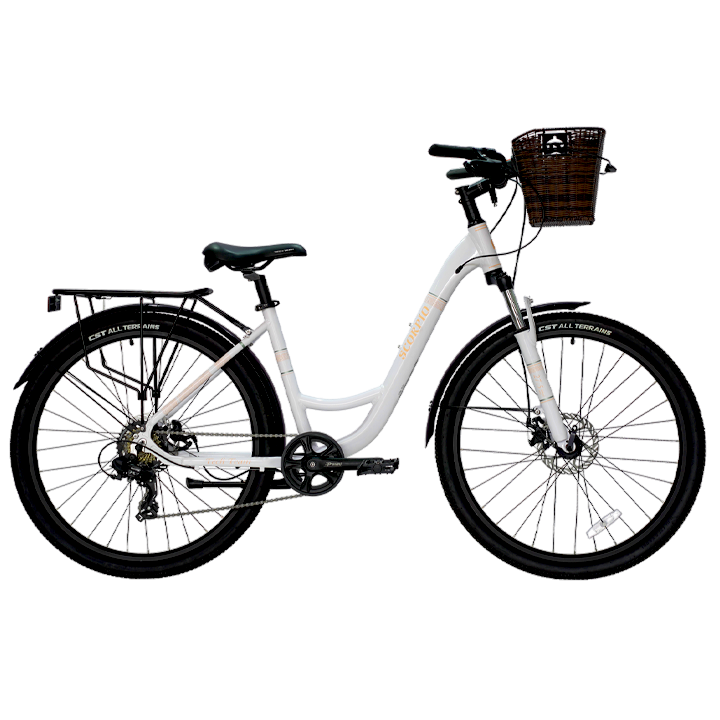 Городской велосипед TechTeam Scorpio 27.5 (2024) (Оранжевый/Фиолетовый/Синий/Белый)