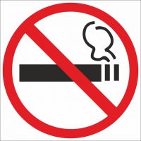 Табличка "Курить запрещено.", 200х200 мм.