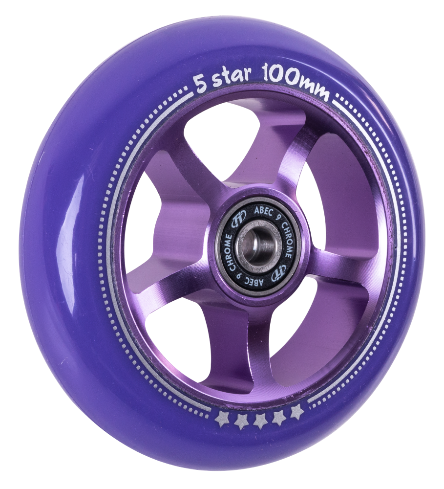 Колесо для самоката 100 мм 5-star, фиолетовый