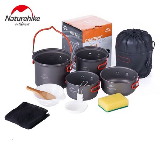 Набор посуды Naturehike 3 персоны, анодированный алюминий NH15T401-G