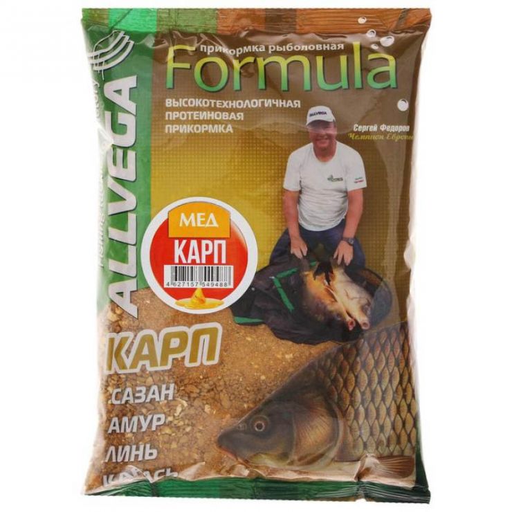 Прикормка ALLVEGA "Formula Carp Honey" 0,9кг КАРП МЕД