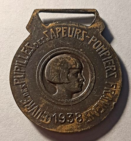 Медаль 1938 Франция Редкость AUNC