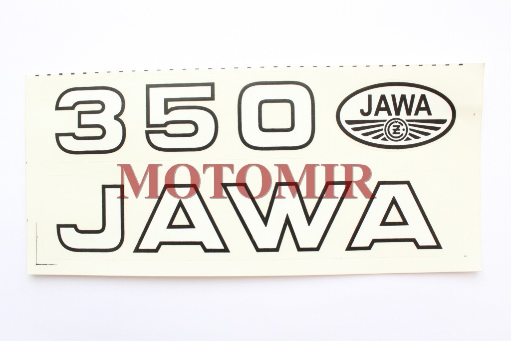 Наклейка "JAWA 350" (широкая)