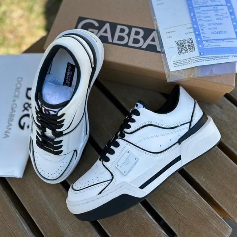 Кроссовки Dolce Gabbana бело-черные