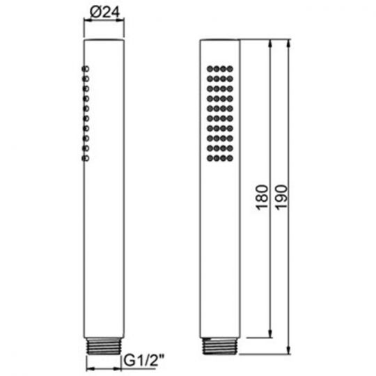 Душевая лейка ALMAR EasySteel E082095.316 ФОТО