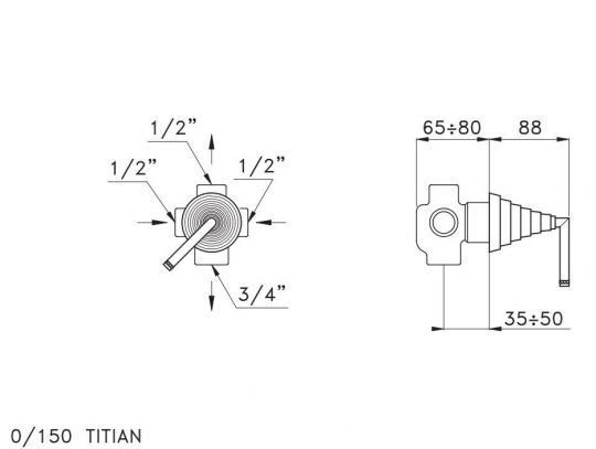 Переключающий вентиль Stella Titian TT 01200 CR00 схема 2