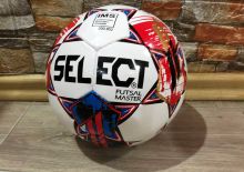 Футбольный мяч Select Futsal master, 4 размер, белый, красный