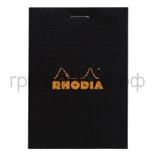 Блокнот А7 80л.кл.Clairefontaine Rhodia Basics №11 черный 80г/м2 112009C