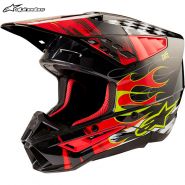 Шлем Alpinestars S-M5 Rash, Серо-красный
