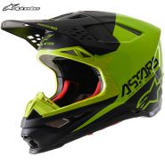 Шлем Alpinestars Supertech S-M8 Echo, Черно-серо-зеленый