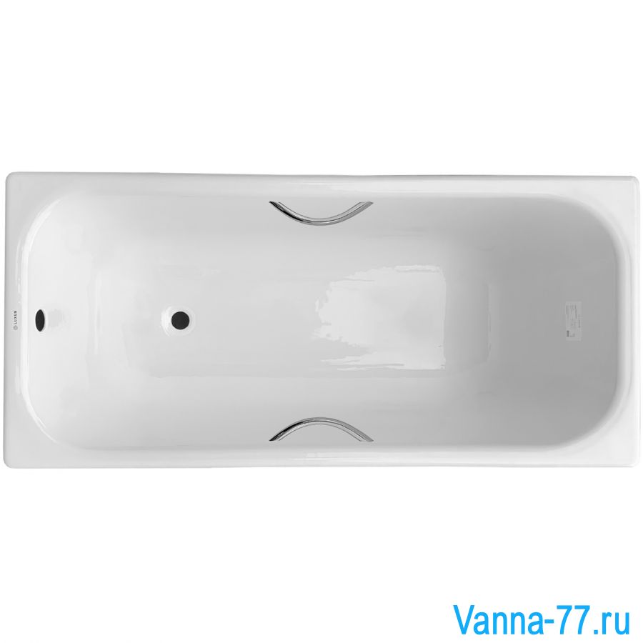 Чугунная ванна Luxus White 150х70 с отверстиями для ручек