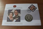 Остров Вознесения Набор "Королева Елизавета II и Принц Филипп" марка + монет 1 крона 2011 год Proof