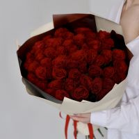 Букет из 51 красной розы 50 см