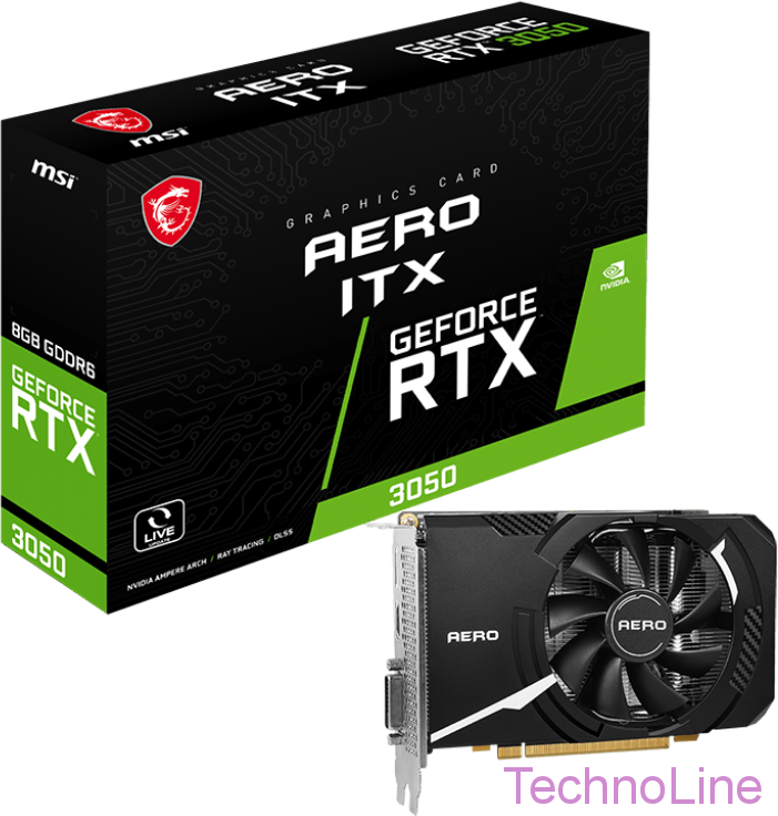 Видеокарта GeForce RTX 3050 MSI AERO ITX 8G V1