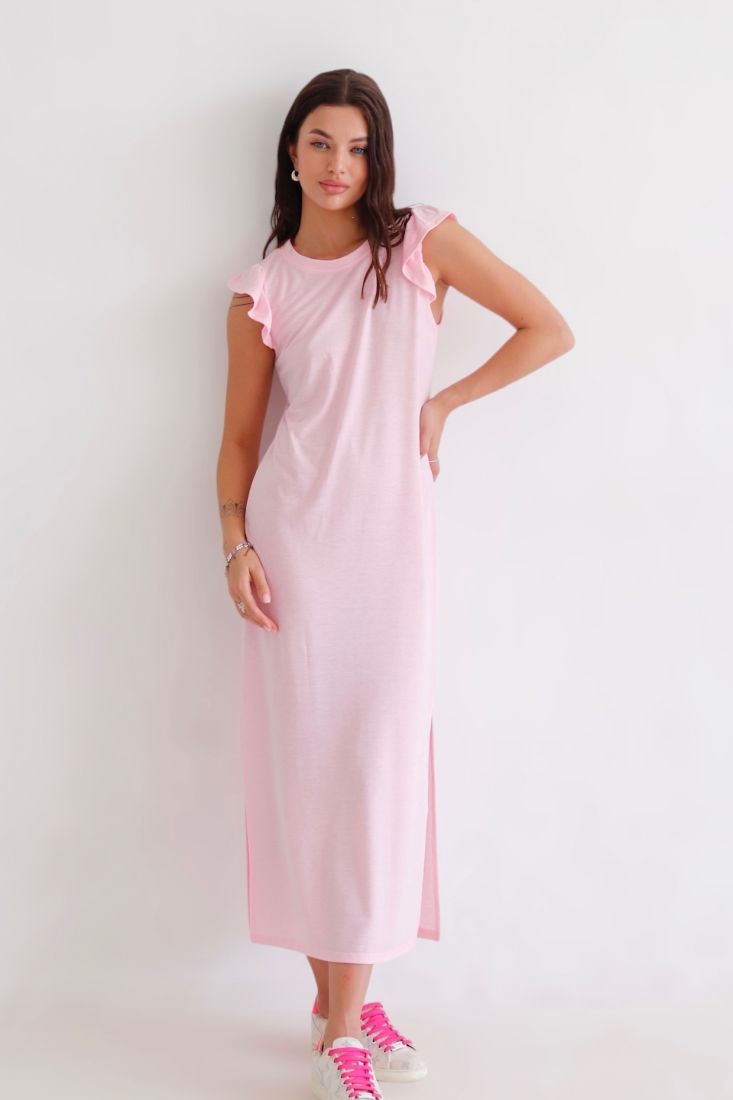 13035 Платье домашнее нежно-розовое