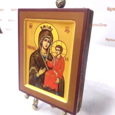 Избавительница икона Божией Матери 13х16 (рукописная икона с золочением и ковчегом)