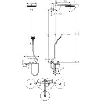 Душевая система Hansgrohe Pulsify S Showerpipe 260 1jet 24230000 с термостатом хром схема 4