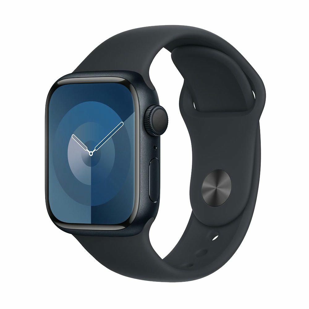 Apple Watch Series 9 41mm (GPS) Midnight Aluminum Case with Midnight Sport Band (M/L) (MR8X3)