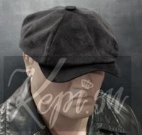 Кепка восьмиклинка Хэм черный хлопок, мужская шапка