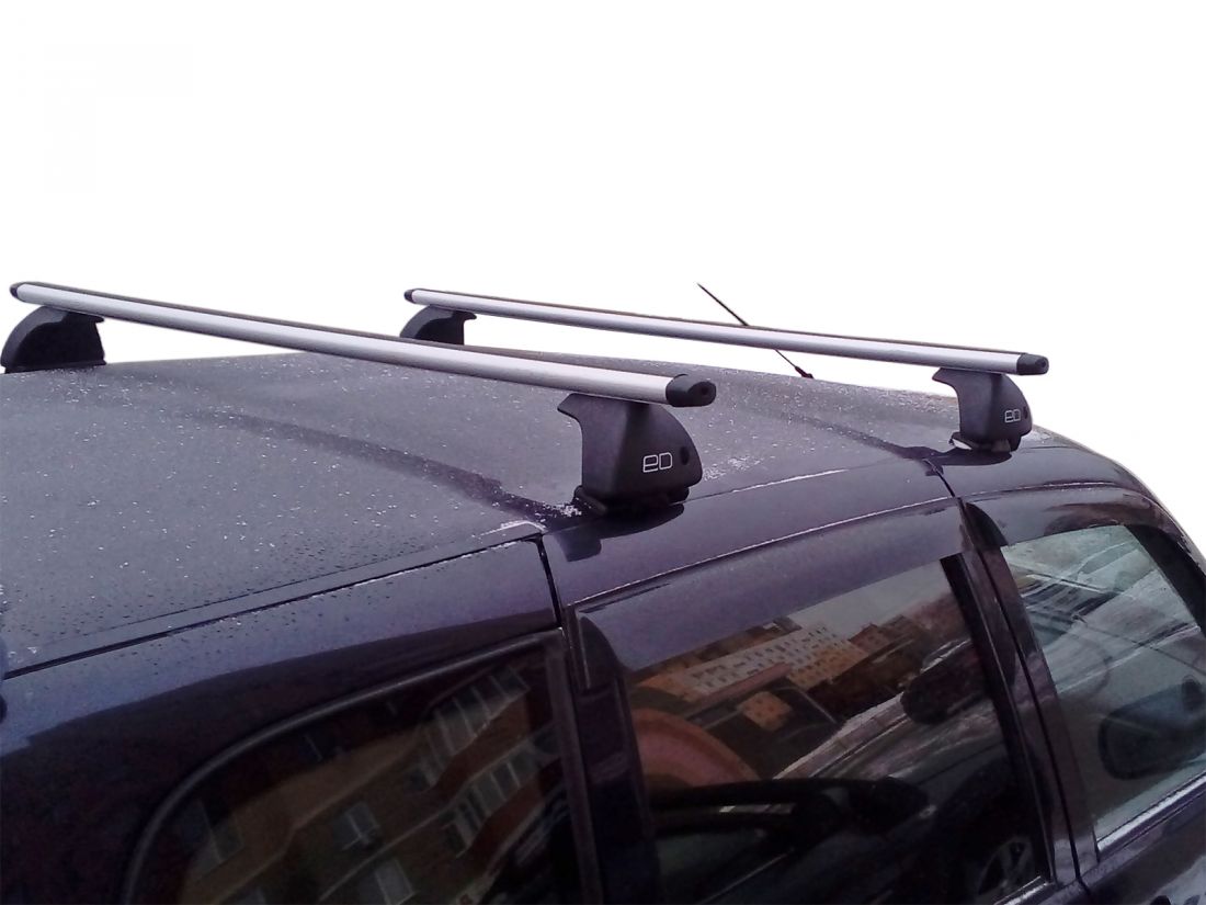 Багажник на крышу Lada Niva Travel (без рейлингов), ЕД, аэродинамические дуги