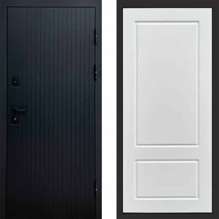 Входная дверь Termo-door Твист BLACK Марсель Белый Софт