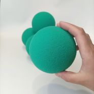 Поролоновый шар 10 см (плотный) зелёный