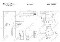 Комплект для ванны и душа Feramolli BL287, черный схема 2