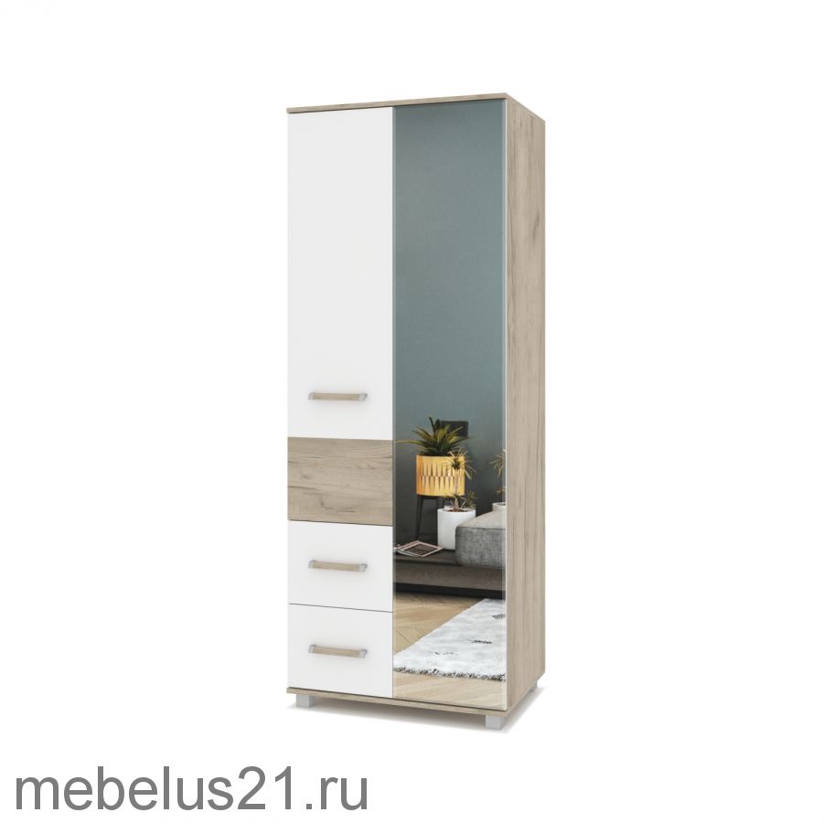 Шкаф  2-х створчатый с зеркалом Виора В-24
