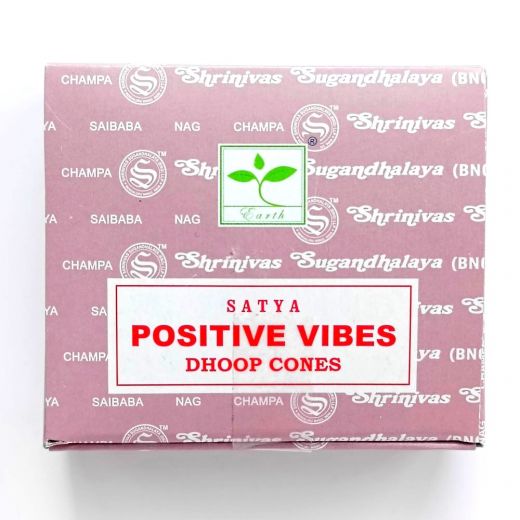 Благовония конусные  Positive Vibes  | Позитивные вибрации | 12 шт | Satya