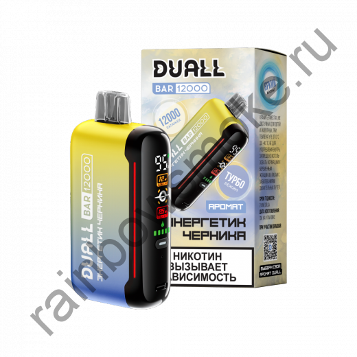 Одноразовая ЭС Duall Bar 12000 - Энергетик Черника (Energy Drink Blueberry)