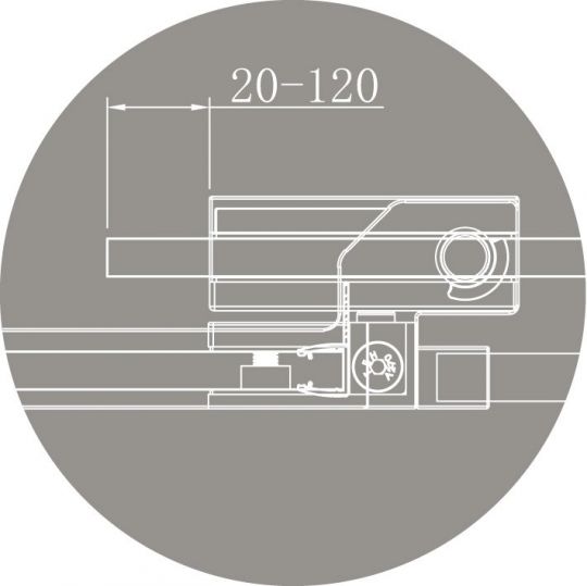 Душевой уголок CEZARES SLIDER-AH-1-100-70/80-GRIGIO схема 9