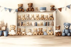 Фон стена "Teddy bears"