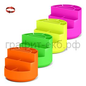 Подставка настольная ErichKrause Mini Burger Neon Solid вращающаяся ассорти 55772