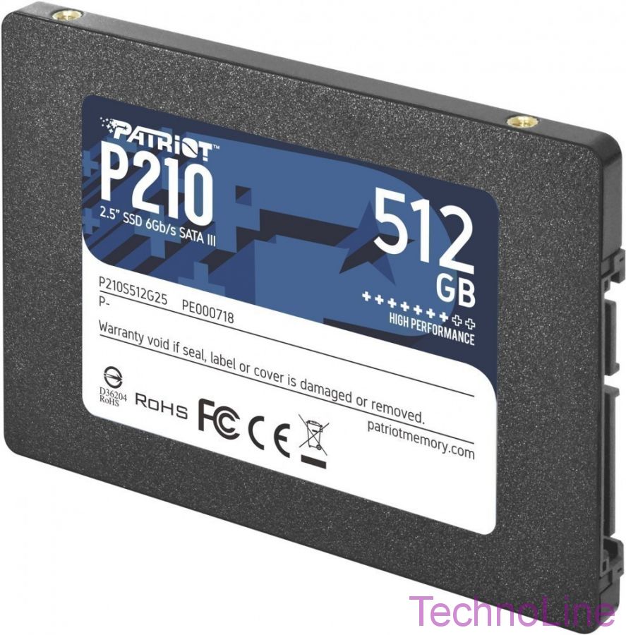 Накопитель SSD 512Gb Patriot P210 P210S512G25