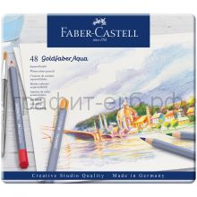 Карандаши акв.48цв.Faber-Castell Goldfaber Aqua металл.коробка 114648