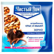 Зерно от крыс и мышей Чистый Дом, 100гр, 1/50