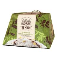 Панеттоне Груша и шоколад, Tre Marie, 930 г. Panettone Pera e cioccolato 930 g