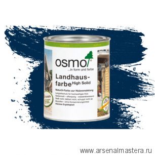 Непрозрачная краска для наружных работ Osmo 2506 темно-синяя 0,75 л Landhausfarbe Osmo-2506-0.75 11400072