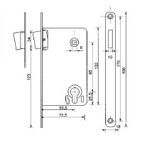 Замок Morelli MM 2085 магнитный Yale (85 мм) схема