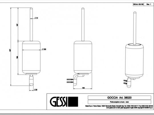 Изображение Gessi Goccia Ёршик 38020