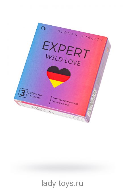 Презервативы EXPERT Wild Love Germany 3 шт. (ребристые с точками)