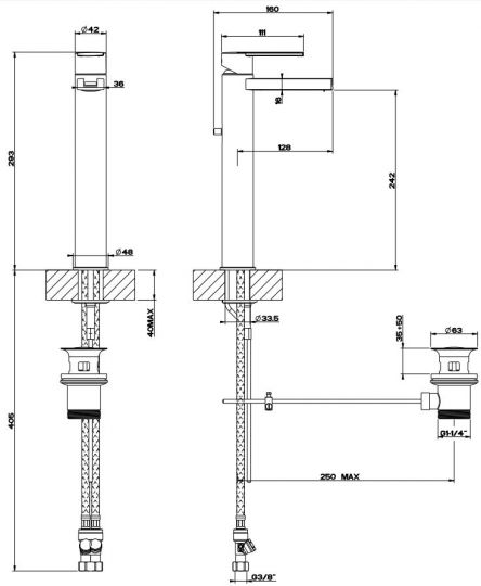 Gessi Riflessi смеситель для раковины 34903 ФОТО