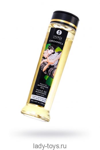 Масло массажное Shunga Organica без аромата «Натуральное» (Natural. Aroma & Fragrance Free), 240 мл