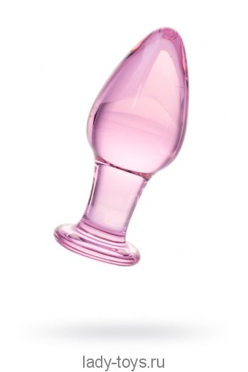 Анальная втулка Sexus Glass, стекло, розовая, 10 см, Ø 4 см