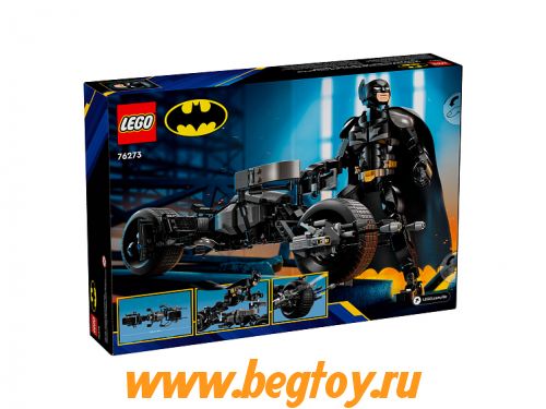 Конструктор LEGO MARVEL 76273 Фигура Бэтмена и Бэтцикл