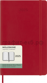 Книжка зап.Moleskine Large Classic Soft еженедельник красный WKNT DSF212WN3